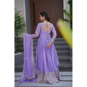 Vestidos de Noche de Diseñador, Elegantes Vestidos de Fiesta con Dupatta, Estilo Chic - Product Image 3
