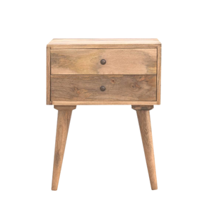 Table de chevet en bois massif avec tiroirs, meuble de chevet en bois au design moderne pour chambre à coucher et mobilier d'hôtel, à prix de gros - Product Image 1