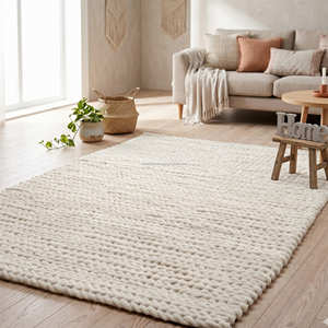 Geometric Bohemian Hand Knotted Wool Area <b>Rug</b> Rectangle MediumPile Living Room Use Durable Cotton Tufted <b>Boho</b> <b>Rug</b> - Product Image 5