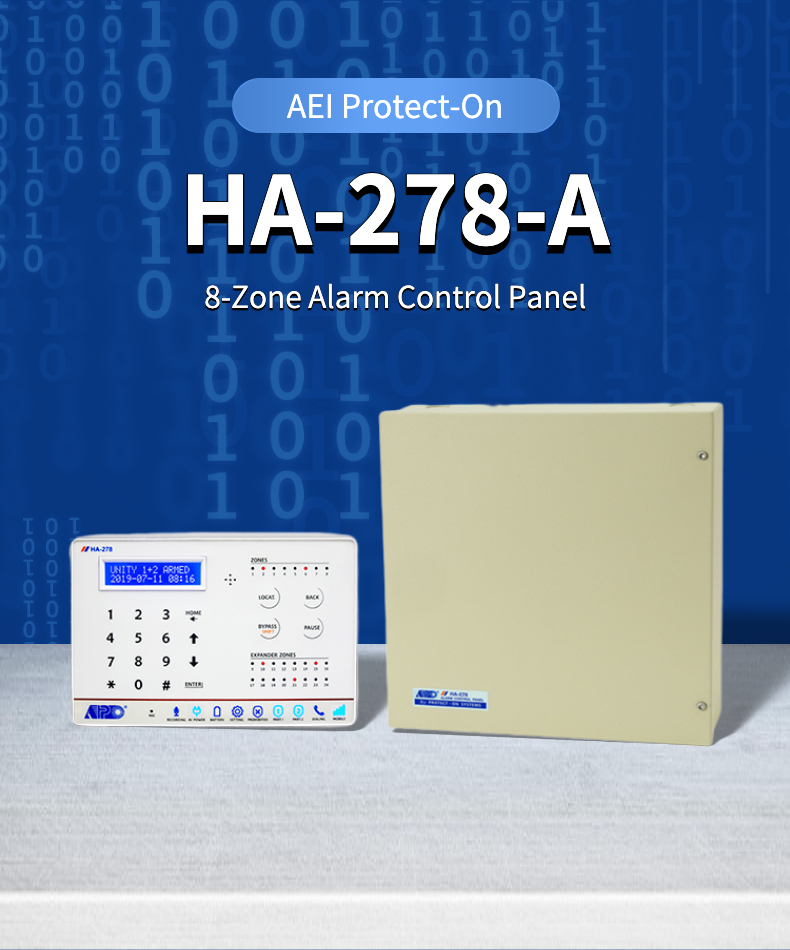 HA-278-A Wired Security Intrusion Alarm Systems 8 Zone Contact ID Control Console GPRS/GSM PSTN Network Auto Dialer 16.5V AC/24V · image 3