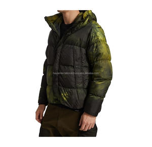 แจ็กเก็ตบอมเบอร์สำหรับผู้ชายสีดำสนิม HIQJ8ฤดูหนาวพร้อมคอตั้งปักดีไซน์มีฮู้ด - Product Image 3