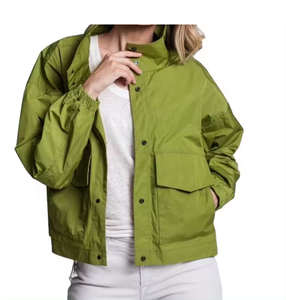 Chaqueta Cortavientos para Mujer, Impermeable, Transpirable, con Forro de Malla, Secado Rápido, Bolsillos Delanteros Personalizados, Chaqueta Corta de Nailon - Product Image 4
