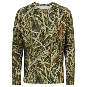 เสื้อยืดล่าสัตว์ลายทางพิมพ์ลายคุณภาพสูงสำหรับผู้ชาย แขนยาว มีซิป เหมาะสำหรับการตั้งแคมป์และการผจญภัย - Product Image 1