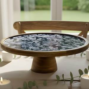 Soporte de Madera con Diseño Floral para Tartas, Plato Elevado para Exhibición de Postres, Ideal para Bodas, Cumpleaños, Hogar, Cocina y Repostería - Product Image 6