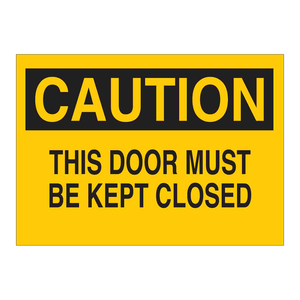 Señal de Advertencia: Puerta Debe Mantenerse Cerrada para Seguridad Industrial y de Laboratorio - Product Image 3