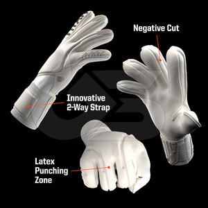 Gants de gardien de but en cuir de qualité supérieure, imperméables, antidérapants, pour l'extérieur, vente en gros - Product Image 2