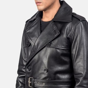 Abrigo de Invierno para Hombre HARAZ INTERNATIONAL, Chaqueta de Cuero Genuino con Forro de Piel Sintética, Impermeable y Transpirable - Product Image 3