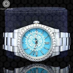 Montre pour homme Charm Jewells en acier inoxydable, boîtier de 40 mm, accents de diamants, analogique, pour un style luxueux, mouvement mécanique, 10 bars - Product Image 1