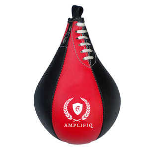 Ballon de vitesse de boxe en cuir avec hauteur réglable pour l'entraînement, la pratique du punching et la remise en forme en salle de sport - Conception durable - Product Image 1