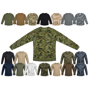 T-shirt de compression à manches longues, séchage rapide, extensible, pour fitness, gym, entraînement sportif, couche de base, col rond, respirant, très vendu - Product Image 1