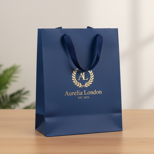 Handmade Recyclable Eco-Friendly <b>White</b> <b>Paper</b> Bags with Die Cut Handles for Luxury Promotion & Gift Packaging - Product Image 6