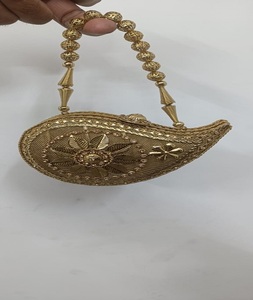 Bolso de Mano Tipo Clutch con Cuentas y Cadenas Metálicas, Estilo Vintage Indio, Hecho a Mano, para Fiestas Nocturnas, Bodas, Regalos de Cumpleaños - Product Image 5