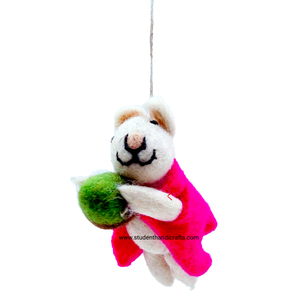 Manteau en feutre de laine rose, cadeau pour amoureux des moutons, avec un matériau durable et doux - Product Image 1