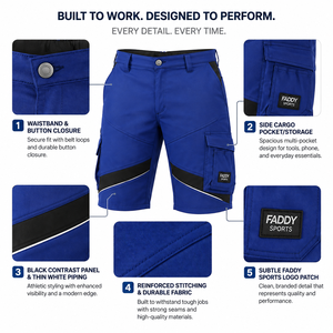 Pantalones Cortos de Trabajo Resistentes para Hombre, Pantalones Cortos Utilitarios Industriales de Construcción con Múltiples Bolsillos, Logotipo Personalizado OEM - Product Image 5
