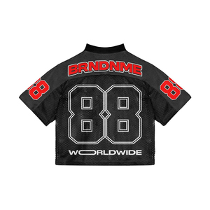 เสื้อกีฬาตาข่ายพิมพ์ลายทีมแบบกำหนดเอง ระบายอากาศ แห้งเร็ว คอวี สำหรับฟุตบอล บาสเกตบอล ออกกำลังกาย วิ่ง - Product Image 6