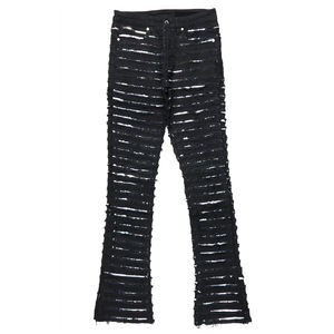 Pantalon en jean décontracté pour homme, personnalisé, de haute qualité, coupe droite, streetwear confortable, taille mi-haute, vente en gros - Product Image 1
