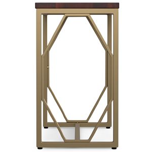 Tavolino Decorativo Selma in Metallo e Legno, Elegante Arredamento per Soggiorno - Product Image 3