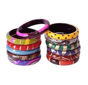 ผู้ค้าส่งกำไลไม้พิมพ์ลายเคลือบเงา คุณภาพดีที่สุด สำหรับผู้หญิง สวมใส่ในงานปาร์ตี้ กำไลไม้รุ่นใหม่ล่าสุด ขายดี พิมพ์ลายตามสั่ง - Product Image 5