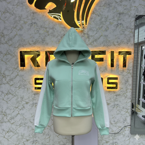 REXFIT SPORTS Sudadera con capucha prémium personalizada con estampado DTG, lavado ácido, forro polar grueso, estilo urbano, con cremallera completa, fabricación OEM - Product Image 1