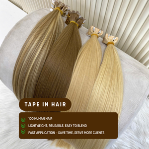 ผมต่อผมแท้เกรด12A แบบเทปสีปรับแต่งได้ผมตรงไม่หลุดหรือพันกัน - Product Image 6