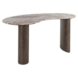 Mesa Consola Moderna de Madera Maciza Hecha a Mano con Base de Pedestal para Muebles de Sala de Estar - Product Image 3