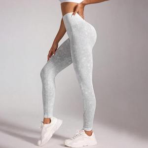 เลกกิ้งออกกำลังกายเอวสูงแบบแห้งเร็วปรับแต่งได้สำหรับผู้หญิง ผ้าเนื้อเดียวยืดหยุ่น บริษัทผลิตเลกกิ้งแบบซับลิเมชั่นสำหรับผู้หญิง - Product Image 2