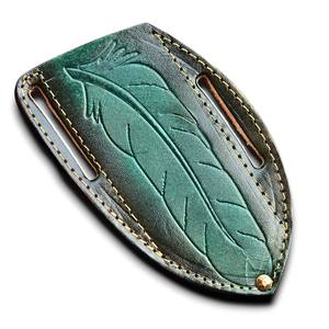 ซองใส่มีดพับคุณภาพสูงแบบ OEM หนังวัวหนาแนวนอน ช่องใส่เข็มขัดคู่ แบบสั่งทำพิเศษ สไตล์ตะวันตก สำหรับยุทธวิธี MOQ ต่ำ - Product Image 1