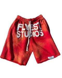 Prix d'usine Nouvelle Arrivée Short Homme 100% Coton Effet Vieilli Broderie Logo Personnalisé Délavé à l'Acide Mode Strass - Product Image 4