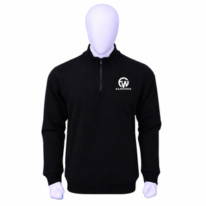 Sweat-shirt à col zippé Premium Solid Winter Quarter Zip EW-MSS-620 pour homme, vêtements de sport décontractés, coton molletonné, coupe classique, coupe-vent - Product Image 1