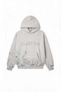 Sudadera con Capucha Personalizada con Estampado en Relieve para Hombre, Talla Grande, Cierre de Cremallera, Bolsillo Frontal, Felpa Francesa, Ropa de Otoño - Product Image 6