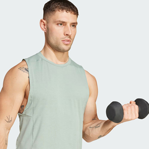 Custom Logo Breathable V-neck High Street Polyester/Cotton <b>Running</b> <b>Singlet</b> Muscle Athletic Shirts Sleeveless Men Tank Top - Product Image 5