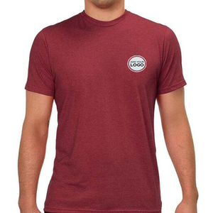 T-shirts personnalisés avec logo, mélange de 3 fibres (50% polyester, 25% coton, 25% rayonne), ultra doux, style vintage, col rond, pour homme. - Product Image 3