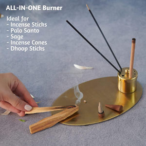 ที่วางธูปปาโลซานโต ดีไซน์โดดเด่น ทำจากโลหะ สำหรับธูปเสจ ตกแต่งบ้าน - Product Image 4