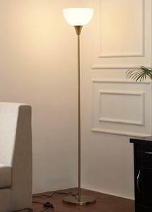 Lámpara de Pie Moderna de Latón con Pantalla de Cristal Blanco, Luz Cálida Suave, Uso Residencial - Product Image 2