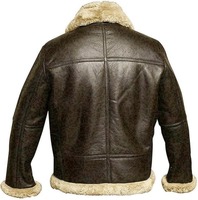 Blouson Bomber Hiver Premium en Cuir Respirant avec Col Montant et Doublure Chaude en Sherpa – Prêt pour la Production OEM Personnalisée