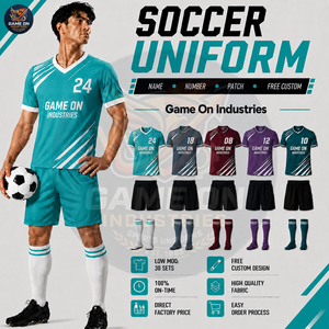 Ropa Deportiva para Equipos Directo de Fábrica, OEM y ODM, Transpirable, Diseño Personalizado Gratuito, Conjunto Completo de Uniforme de Fútbol Sublimado con Camiseta y Pantalones Cortos - Product Image 6