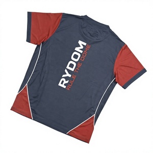 T-shirt de sport pour homme RYDOM, manches courtes, col rond, imprimé, haut d'entraînement de gym, logo personnalisé, vente en gros, fabricant de vêtements de fitness, OEM - Product Image 3