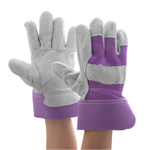 Heavy-Duty Construction PU Leather Work Rigger <b>Gloves</b> XL Qualified Safety Reinforced Cowhide Split Leather Cotton Lining - Product Image 3