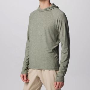 UPF50 + UV Soft Quick Dry Performance Hoodie Pesca Cómoda para hombre de manga larga de bambú spandex UV resistente a la pesca con capucha - Product Image 4