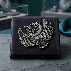 Modern Silver <b>Antique</b> Cast Iron Door Drawer Cabinet Knobs Owls Design for Kitchen Dresser Living Room Bedroom Bathroom <b>Wardrobe</b> - Product Image 5