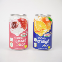 Nawon 100% Natuurlijk Sapmerk Lychee Drank Zonder Toegevoegde Suiker Lychee Sap 330ML Blik Exportprijs ISO FSSC Gecertificeerde Fabrikant