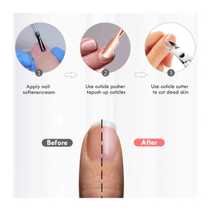 Coupe-cuticules et repousse-cuticules en acier inoxydable HL, outils de pédicure et de manucure durables avec logo personnalisé - Product Image 5