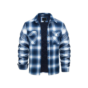 Men's Smart Casual Striped Long Sleeve Button Shirt 100% Cotton Solid Color <b>Flannel</b> Breathable Spring <b>Flannel</b> Shirt - Product Image 1