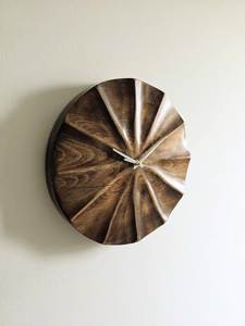 Horloge murale moderne en bois, polygonale, silencieuse, à quartz, analogique, mouvement à piles, engrenages mobiles pour salon, décoration intérieure - Product Image 2