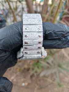 Montre de luxe VVS en moissanite de haute qualité avec cadran personnalisé, mouvement mécanique, style Hip Hop, vente en gros d'usine - Product Image 4