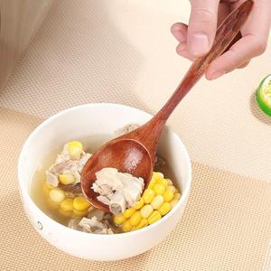 สินค้ามาใหม่ คุณภาพสูง ช้อนกาแฟชาไม้ธรรมชาติขนาดเล็ก ทำด้วยมือ ป้องกันการลื่น ด้ามยาว สำหรับรับประทานอาหาร - Product Image 2