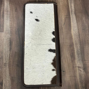 Vente flash : Étui de voyage portable pour bijoux en cuir véritable, fait main, style western, en cuir de vache avec poils, fermeture éclair, organiseur - Product Image 5