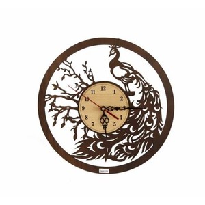 Acacia Wood Sunburst Wall <b>Clock</b> Wholesale | <b>Hand</b>-painted Rustic Timepiece - Product Image 2