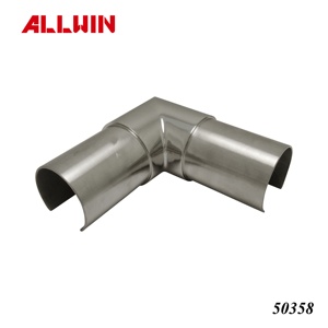 Stainless Steel Vertical 90 Degree Slot Tube Cap Rails Connector - Product Image 5