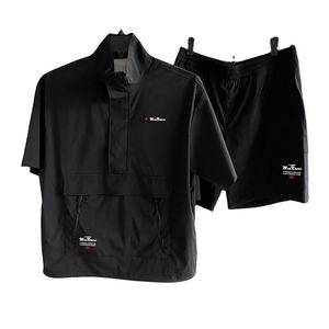 เสื้อแจ็คเก็ตแขนสั้นแบบซิป 1/4 สำหรับผู้ชายสไตล์วินเทจฤดูร้อน ผ้าไนลอนระบายอากาศ กันน้ำ กันลม แห้งเร็ว รุ่นที่ 2 - Product Image 1